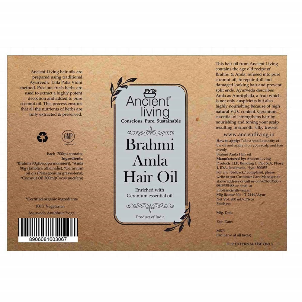 Ancient Living Brahmi Amla Hair Oil - Vamzn#