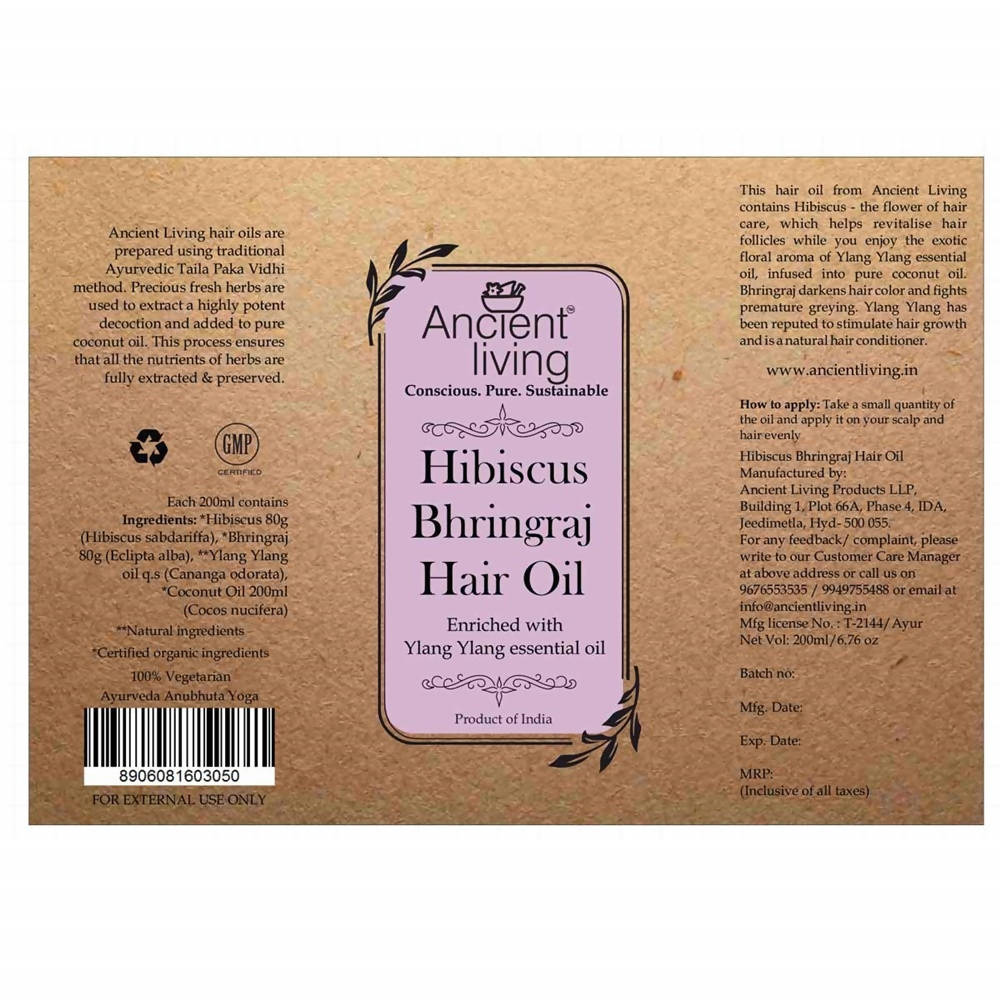 Ancient Living Hibiscus Bhringraj Hair Oil - Vamzn#