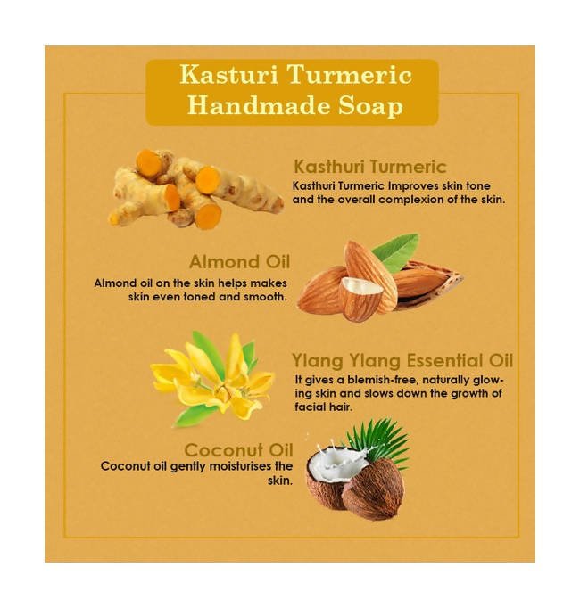 Ancient Living Kasthuri Tumeric Luxury Handmade Soap - Vamzn#