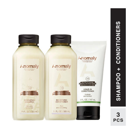 Anomaly by Priyanka Chopra Hydrating Shampoo, Smoothing Conditioner & Leave - In Conditioner Combo - Vamzn#