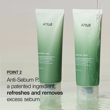 Anua Heartlef Quercetinol Pore Deep Cleansing Foam - Korean Skincare - Vamzn#