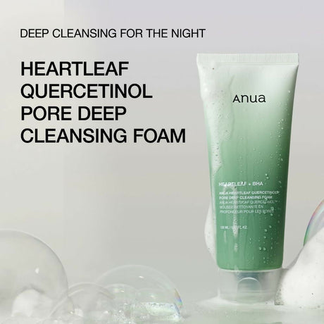 Anua Heartlef Quercetinol Pore Deep Cleansing Foam - Korean Skincare - Vamzn#