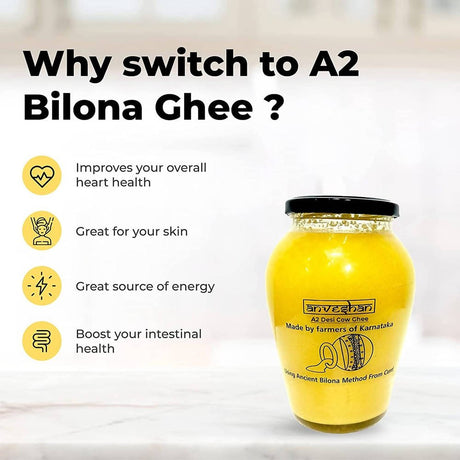 Anveshan A2 Desi Cow Ghee | Pure, Natural & Healthy Ghee | A2 Gir Cow Ghee - Vamzn#
