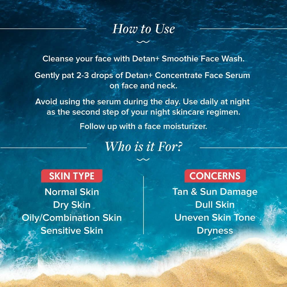 Aqualogica Detan+ Concentrate Face Serum With Cherry Tomato, Glycolic Acid & Hyaluronic Acid - Vamzn#