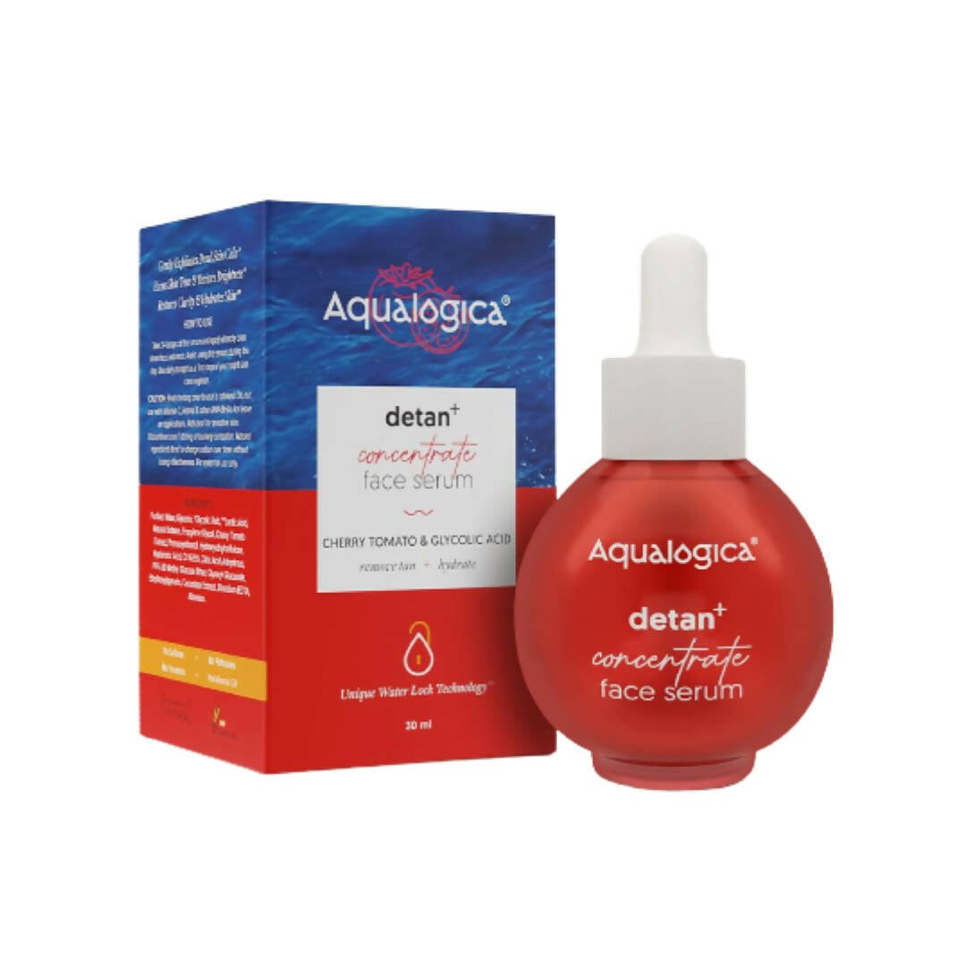 Aqualogica Detan+ Concentrate Face Serum With Cherry Tomato, Glycolic Acid & Hyaluronic Acid - Vamzn#