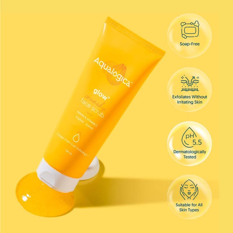 Aqualogica Glow+ Crunchy Face Scrub With papaya extracts and coconut scrub - Vamzn#