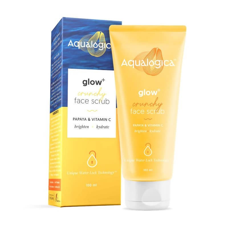 Aqualogica Glow+ Crunchy Face Scrub With papaya extracts and coconut scrub - Vamzn#