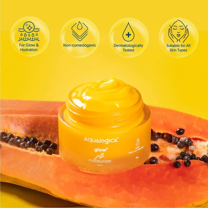 Aqualogica Glow+ Jello Moisturizer With Vitamin C & Papaya, Brightens & Hydrates - Vamzn#