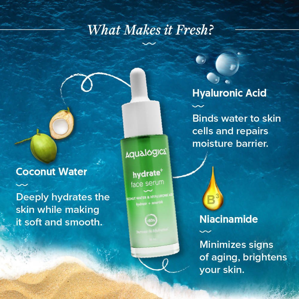 Aqualogica Hydrate+ Face Serum - Vamzn#