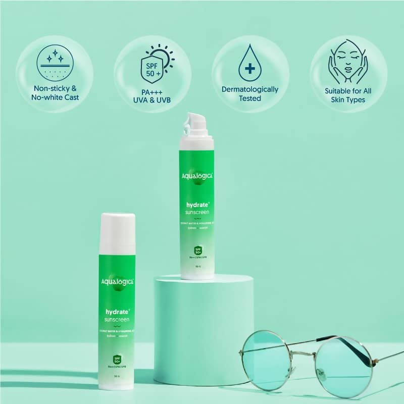 Aqualogica Hydrate+ Sunscreen with Coconut water & Hyaluronic Acid - Vamzn#