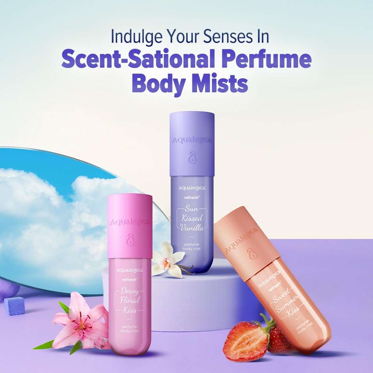 Aqualogica Refresh+ Sun Kissed Vanilla Perfume Body Mist - Vamzn#