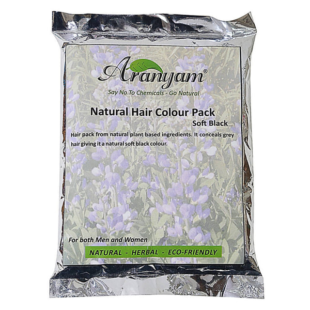 Aranyam Natural Colour and Nourish Hair Pack - Soft Black - Vamzn#