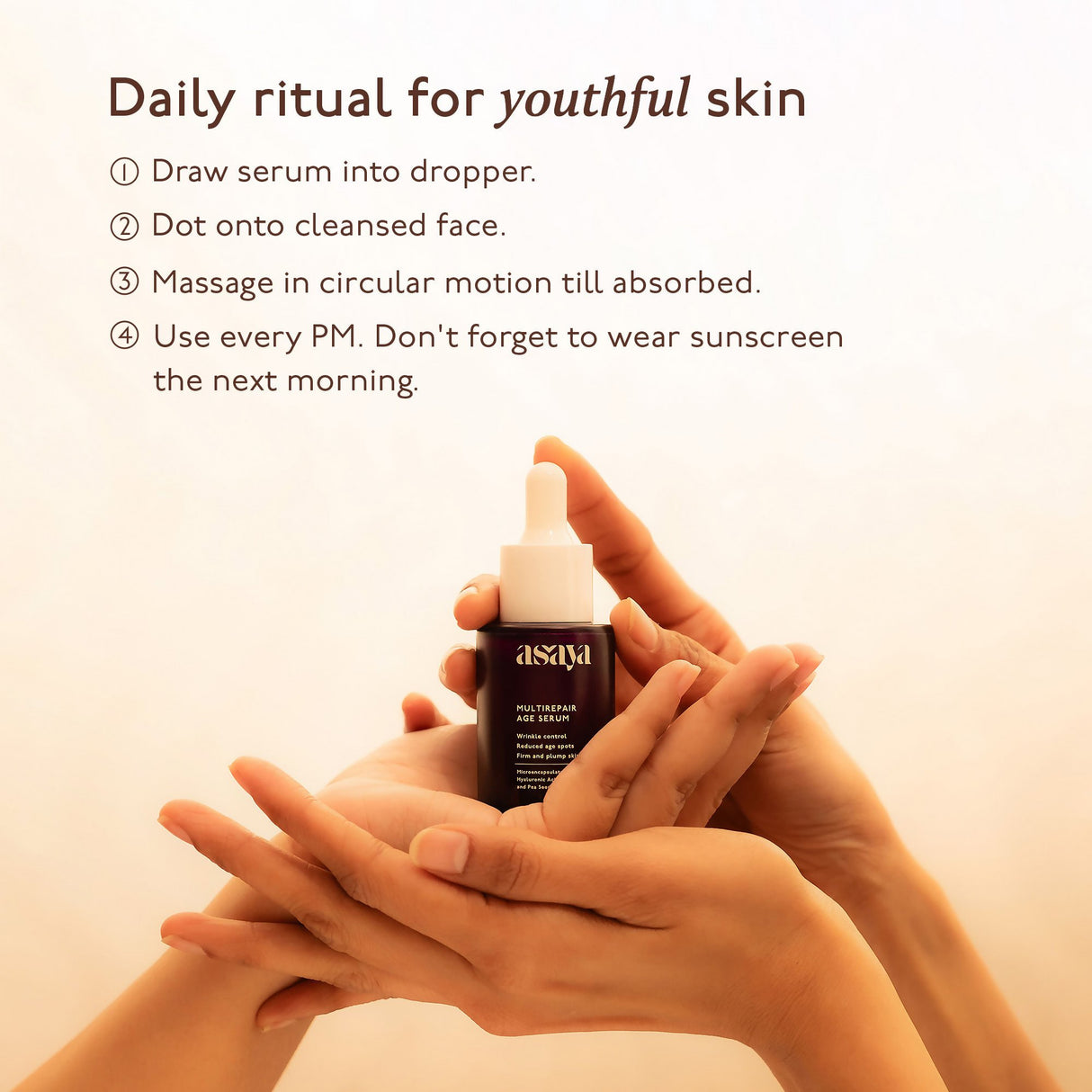 Asaya 0.2% Retinol Peptide Night Serum, Beginner Friendly Anti Aging Face Serum With Vit C - Vamzn#