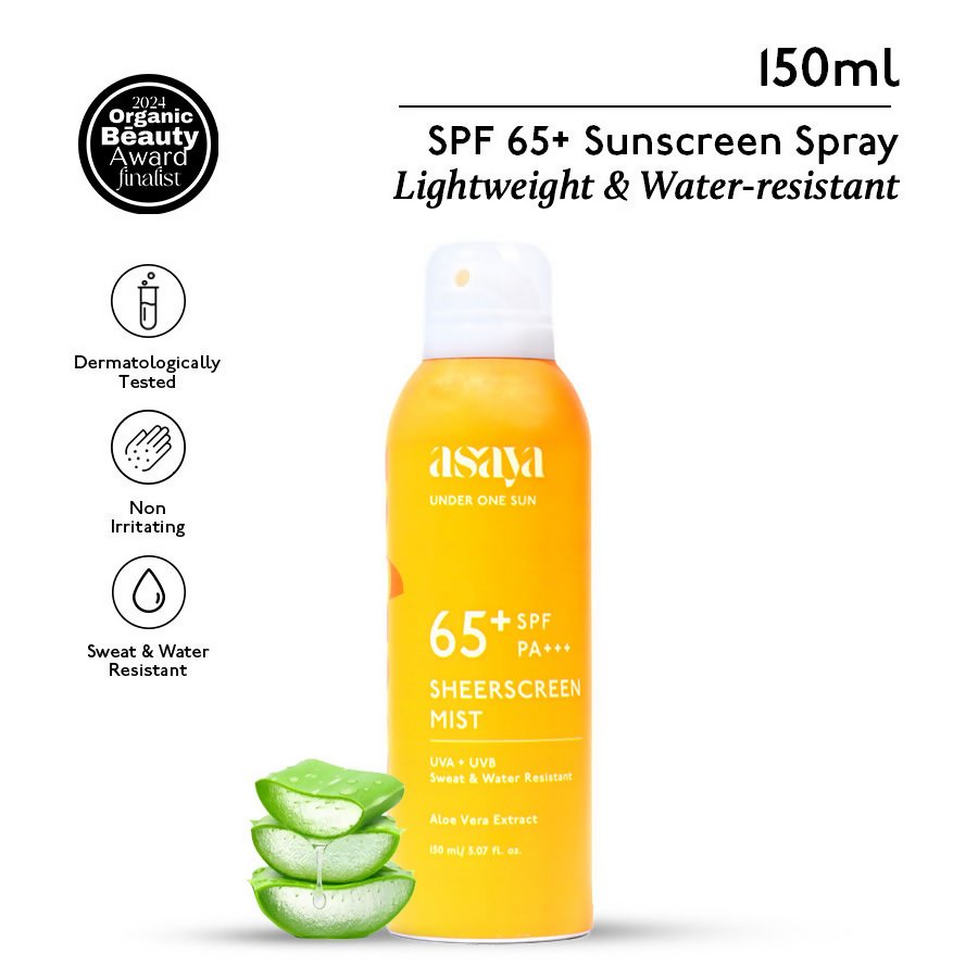Asaya Broadspectrum Sunscreen Spray SPF 50+, Waterproof Spray Sunscreen For Face & Body - Vamzn#
