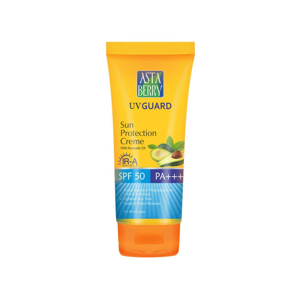 Astaberry UV Guard Sun Protection Crème SPF 50 - Avocado Oil - Vamzn#
