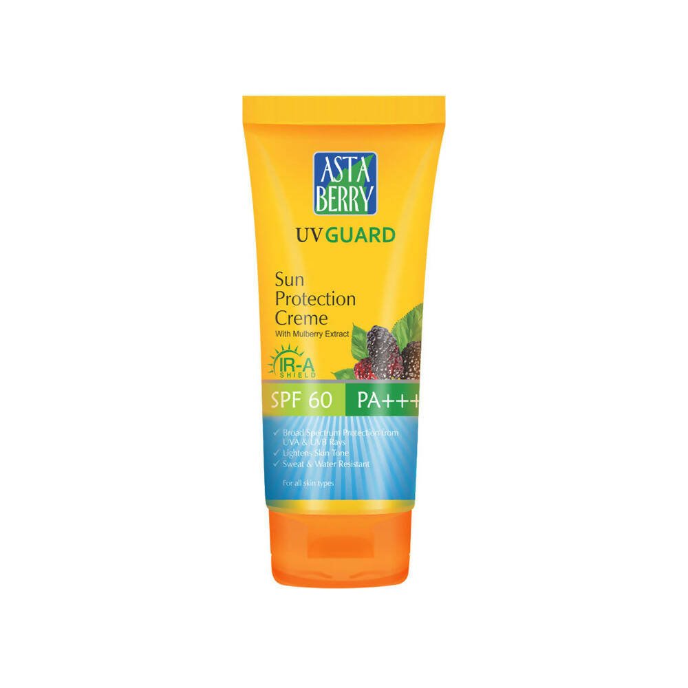 Astaberry UV Guard Sun Protection Crème SPF 60 - Mulberry Extract - Vamzn#