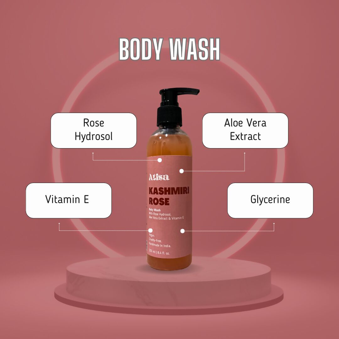 Atisa Kashmiri Rose Body Wash - Vamzn#