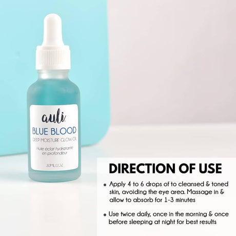 Auli Blue Blood Moisture Glow Oil (Blue Tansy) - Vamzn#