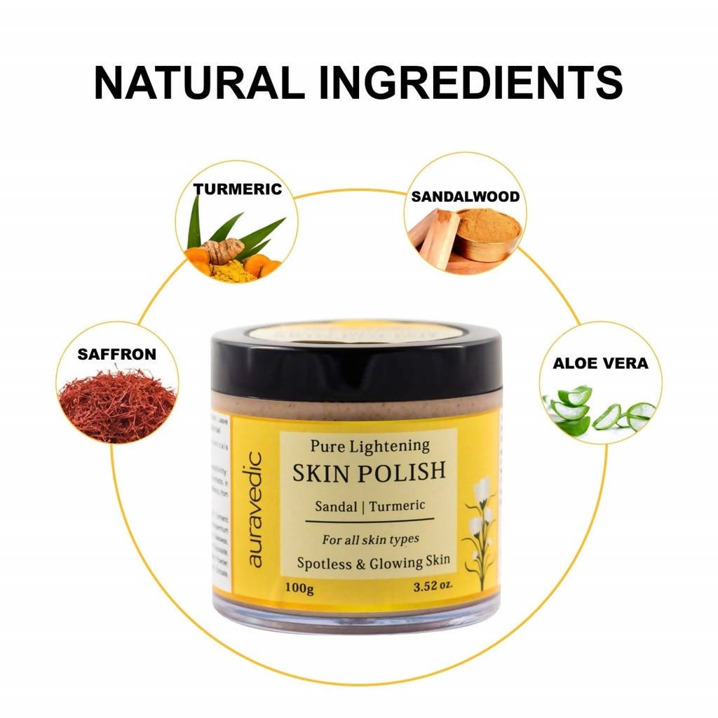Auravedic Pure Lightening Skin Polish Anti - Tan Scrub - Vamzn#