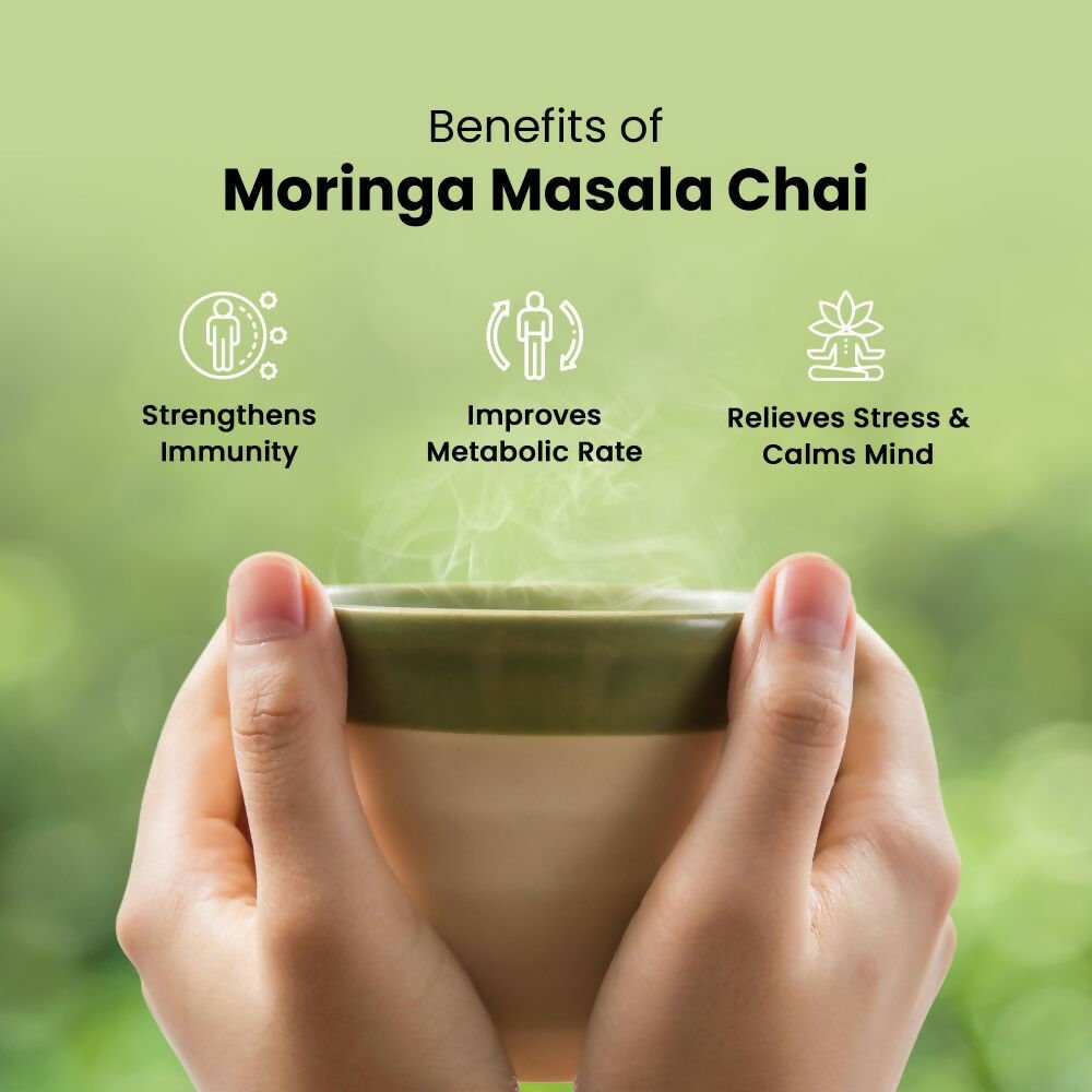Auric Kadak Moringa Masala Tea - Black Tea from Assam & Darjeeling with Real Spices (Cardamom, Ginger, Black Pepper) - Vamzn#