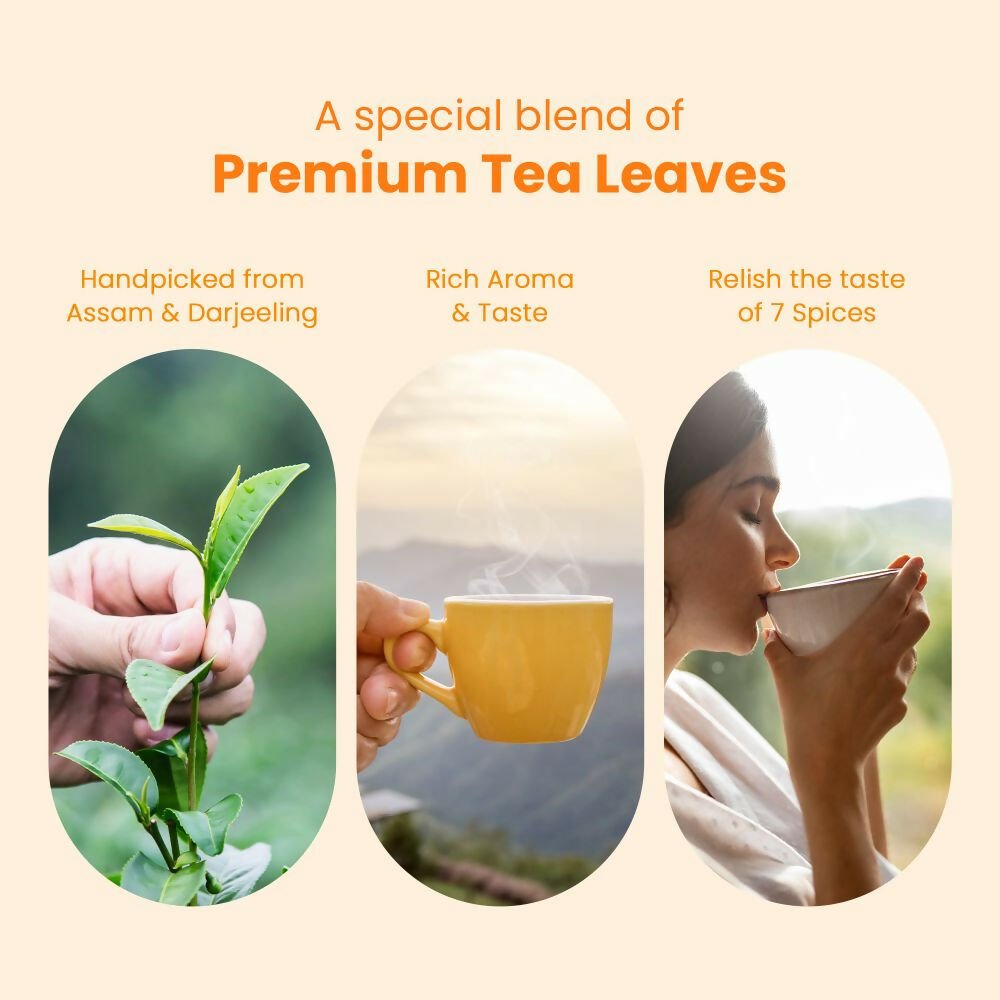 Auric Kadak Moringa Masala Tea - Black Tea from Assam & Darjeeling with Real Spices (Cardamom, Ginger, Black Pepper) - Vamzn#