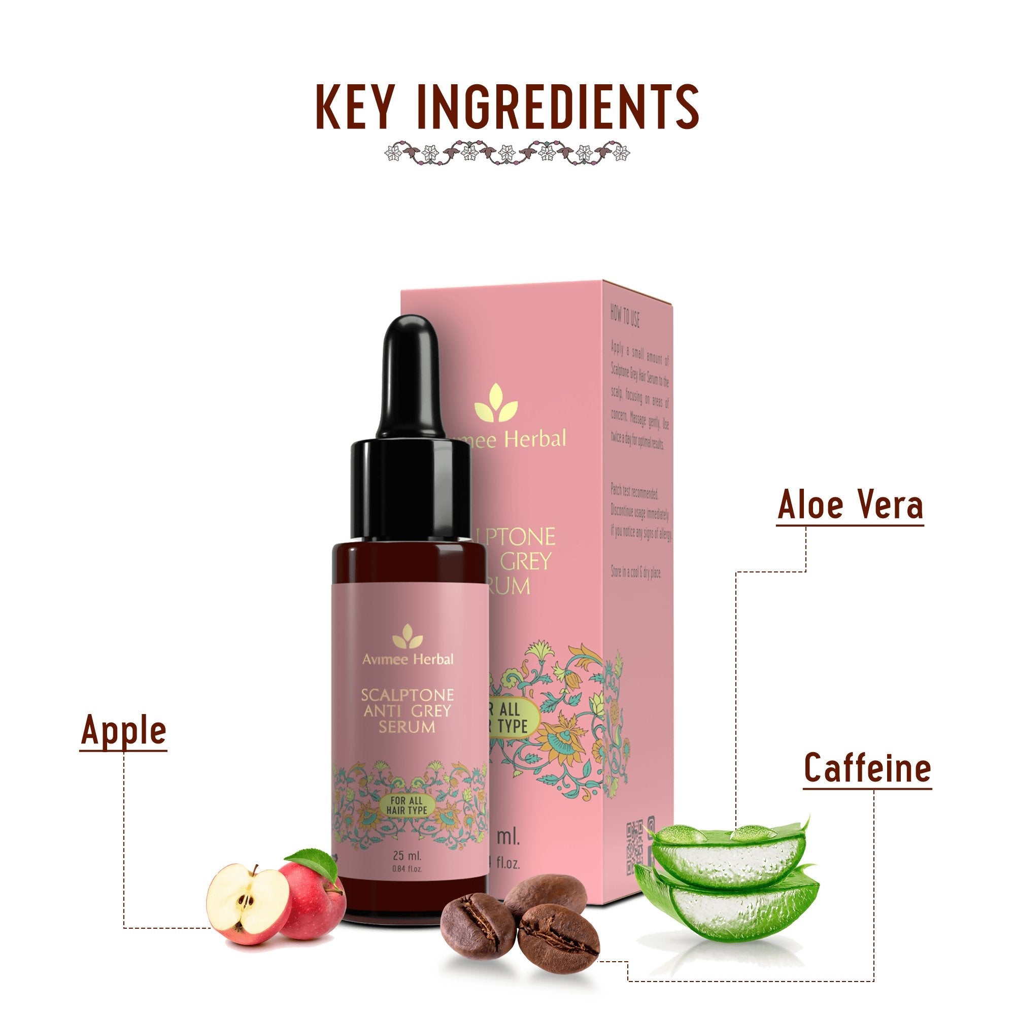 Avimee Herbal Anti Grey Hair Combo - Keshkrishna Hair Oil And Scalptone Grey Hair Serum, Restores Natural Color - Vamzn#