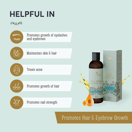 Avimee Herbal Cold Pressed Castor Oil For Hair Growth, For Stronger & Shinier Hair - Vamzn#