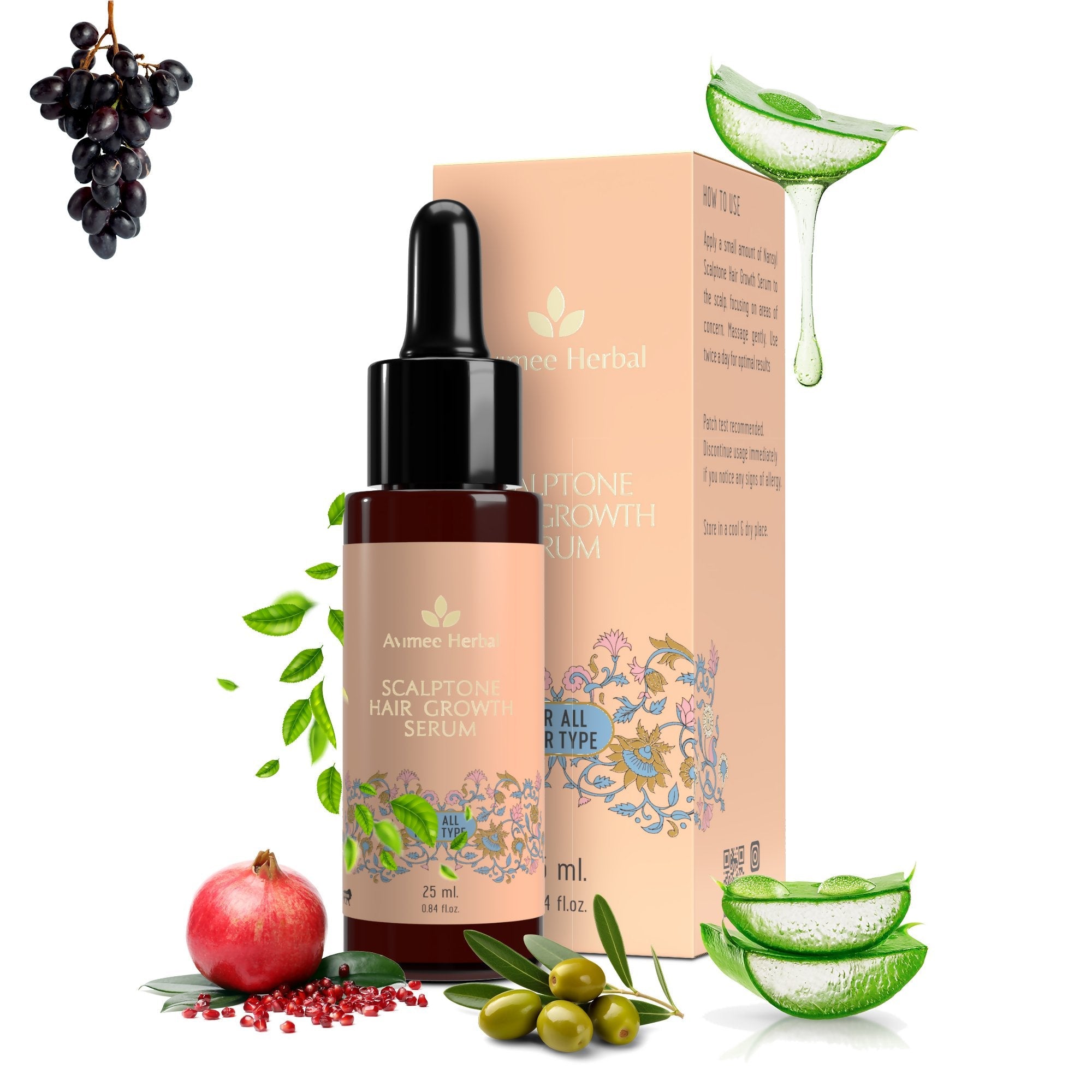 Avimee Herbal Hair Growth Kit: Keshpallav Hair Oil, Shakuntala Hair Cleanser And Scalptone Hair Growth Serum - Vamzn#