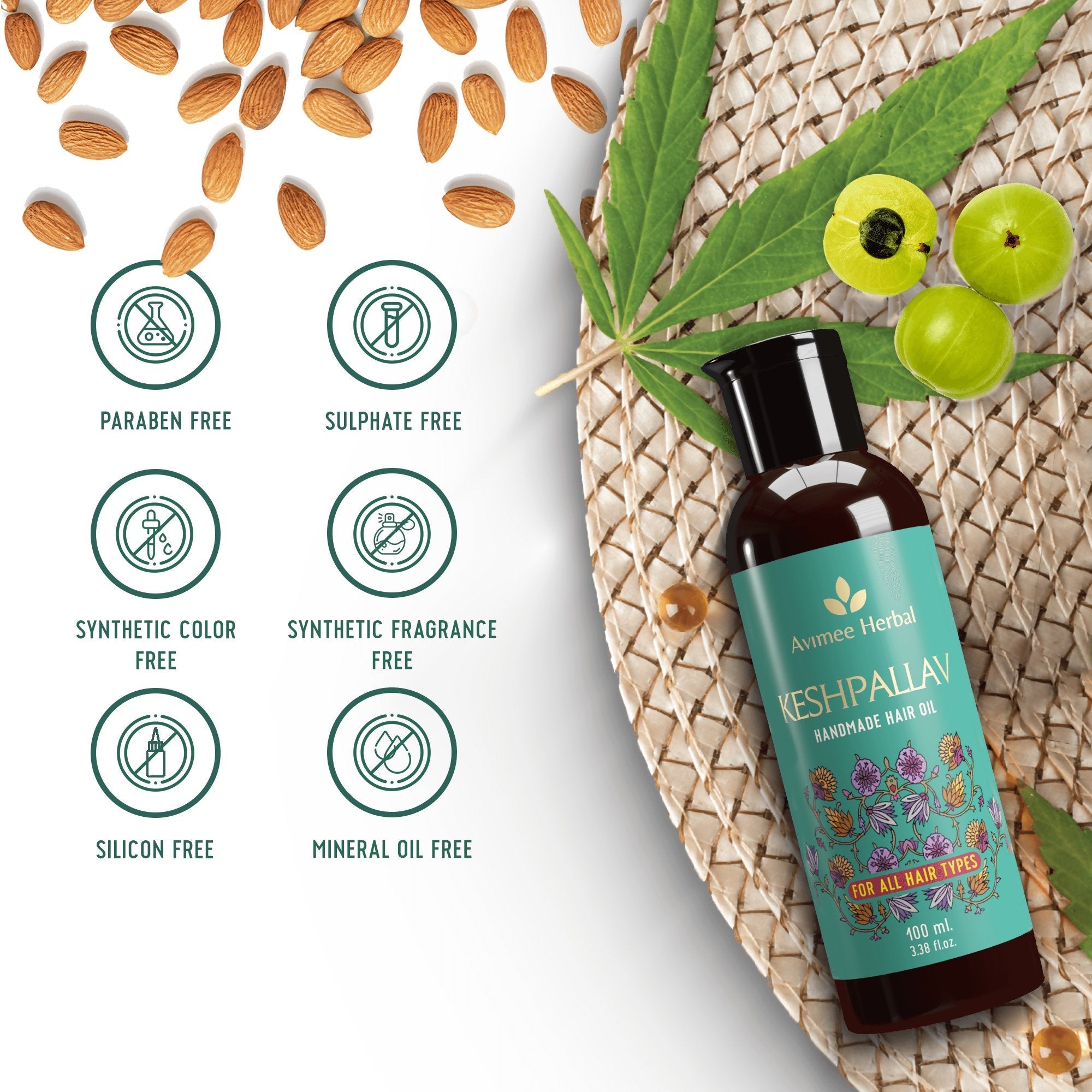 Avimee Herbal Keshpallav Hair Oil And Scalptone Hair Growth Serum Combo - Vamzn#