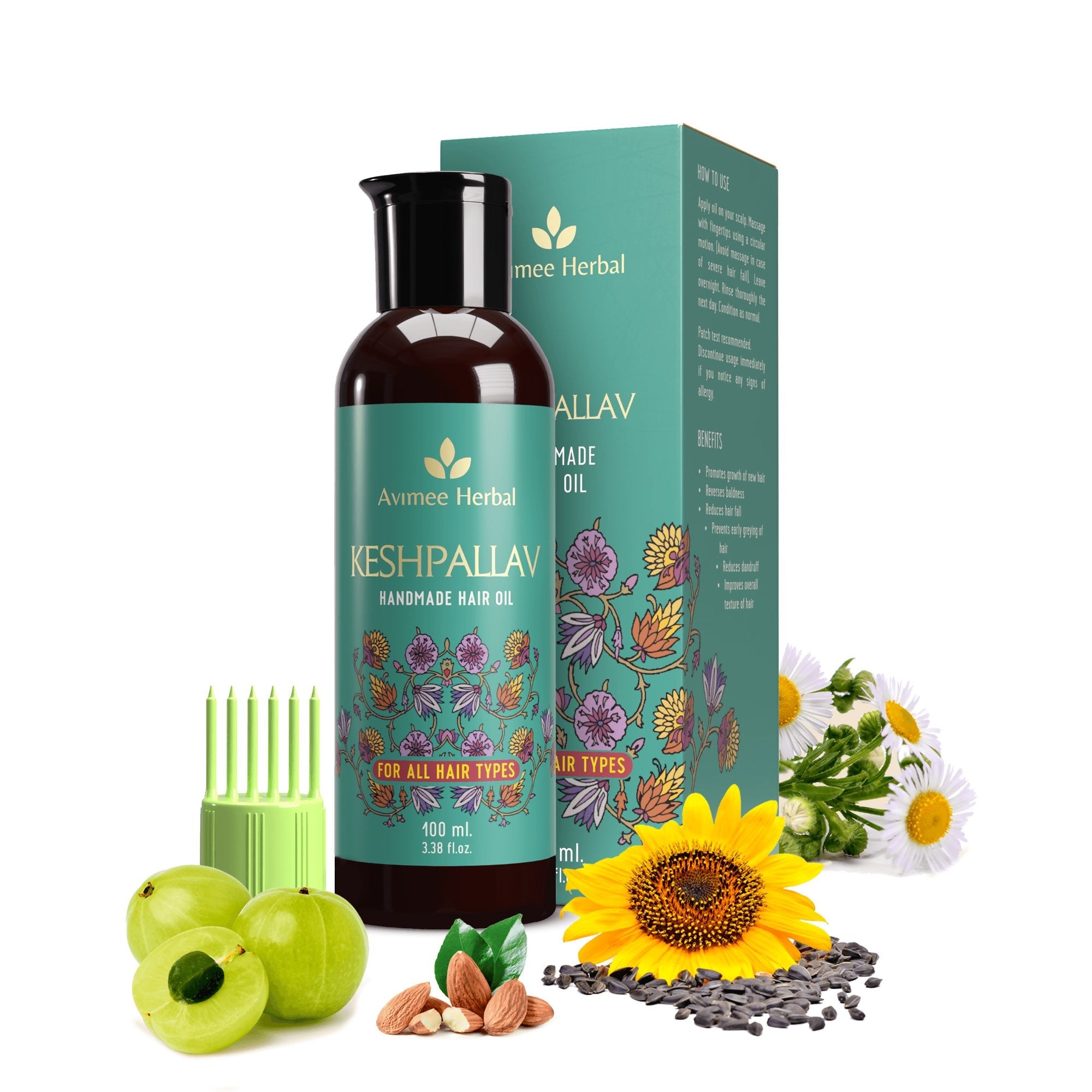 Avimee Herbal Keshpallav Hair Oil And Scalptone Hair Growth Serum Combo - Vamzn#