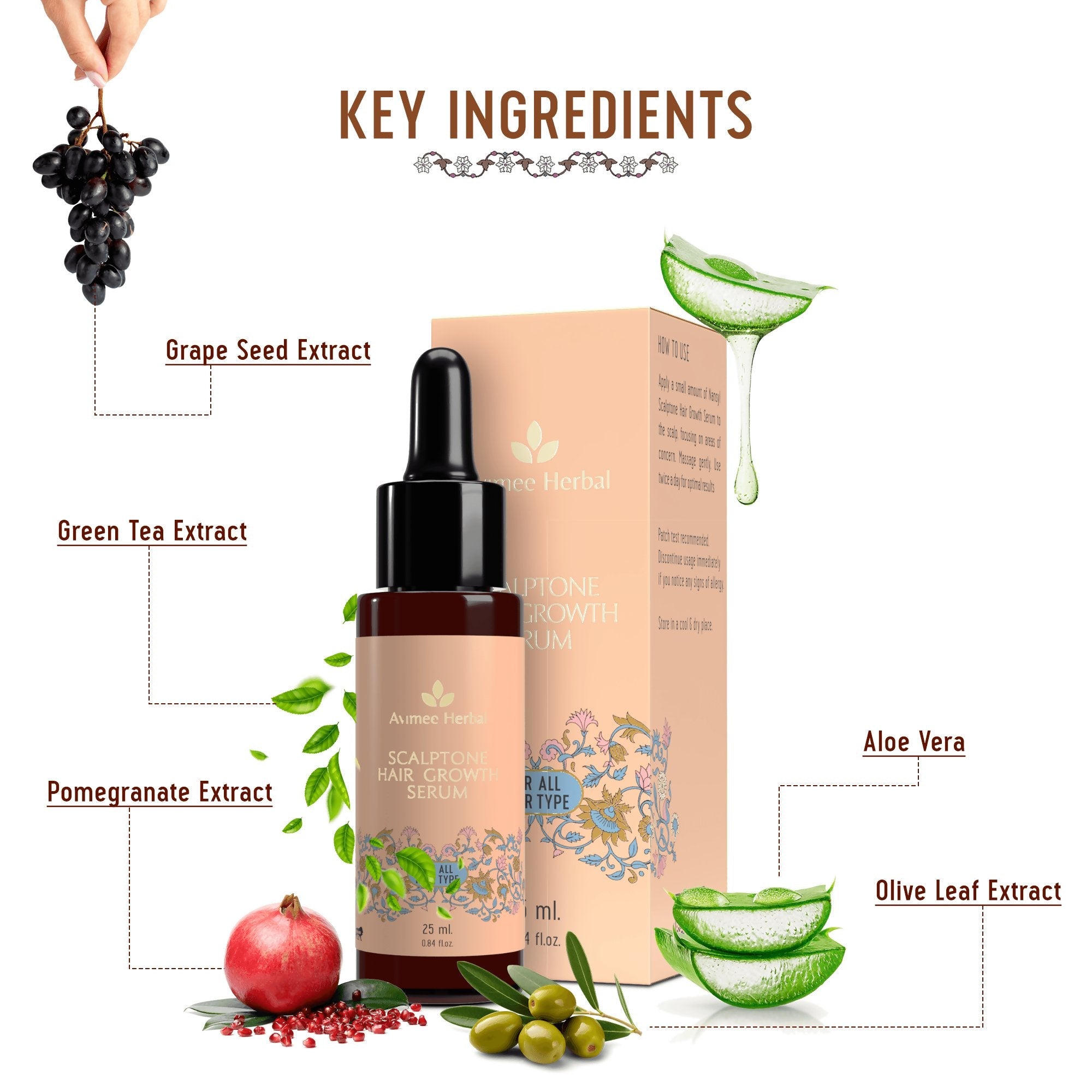 Avimee Herbal Keshpallav Hair Oil And Scalptone Hair Growth Serum Combo - Vamzn#