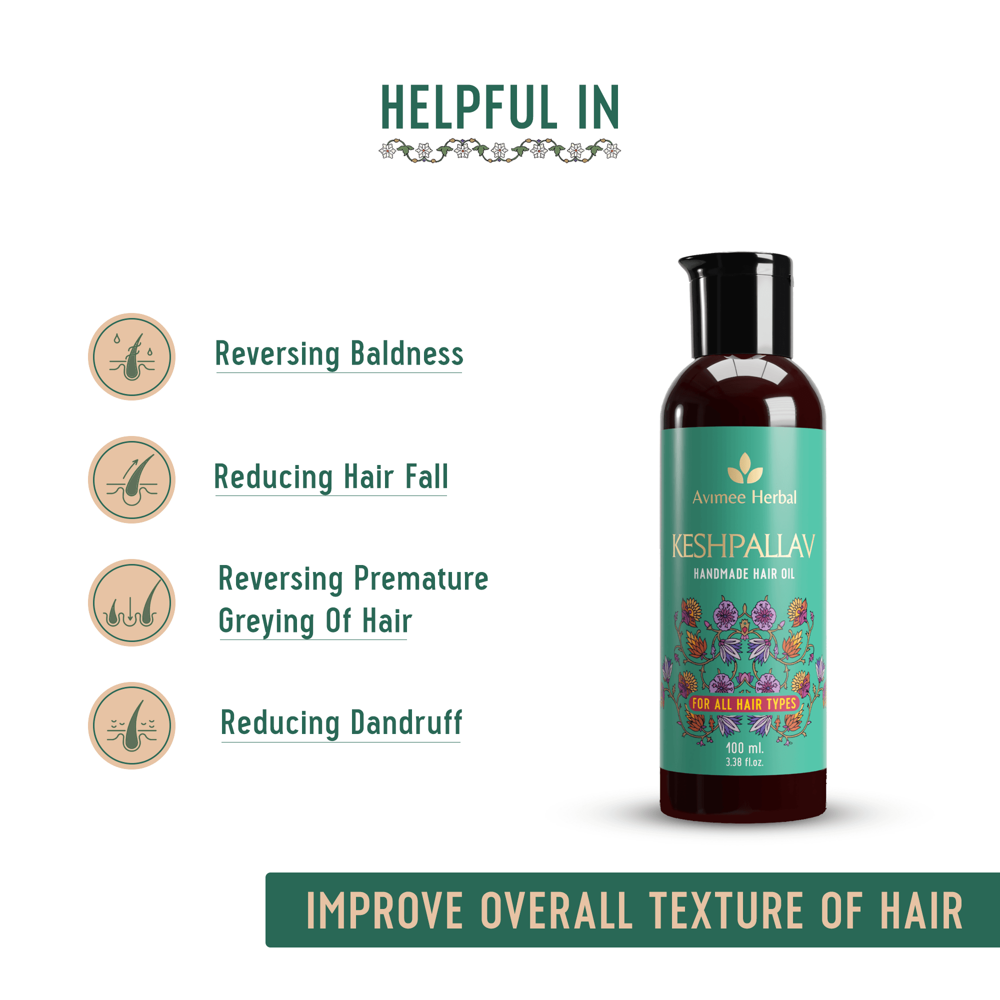Avimee Herbal Keshpallav Hair Oil And Scalptone Hair Growth Serum Combo - Vamzn#