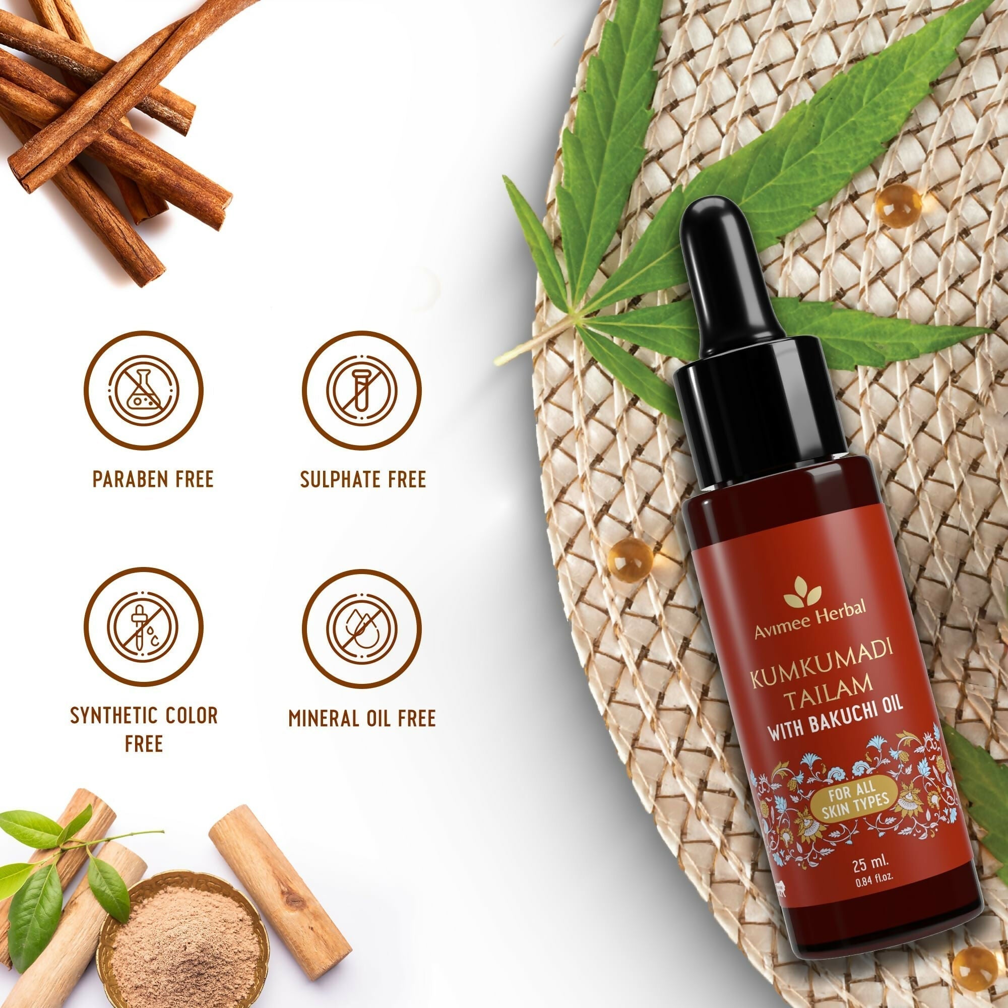 Avimee Herbal Kumkumadi Tailam With Bakuchi Oil - Vamzn#