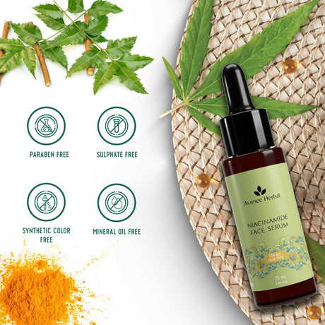 Avimee Herbal Niacinamide Face Serum For Acne Marks, Blemishes & Oil Balancing with Zinc - Vamzn#