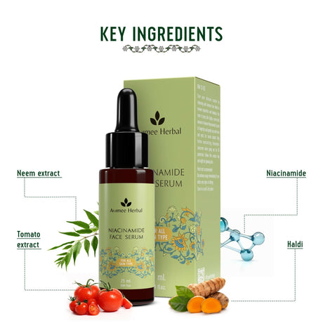 Avimee Herbal Niacinamide Face Serum For Acne Marks, Blemishes & Oil Balancing with Zinc - Vamzn#