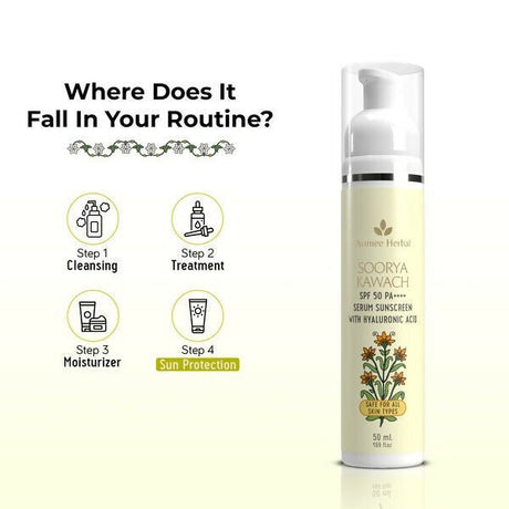 Avimee Herbal Soorya Kawach SPF 50 PA++++ De - Tan Sunscreen Lotion - Vamzn#
