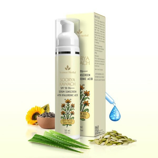 Avimee Herbal Soorya Kawach SPF 50 PA++++ De - Tan Sunscreen Lotion - Vamzn#