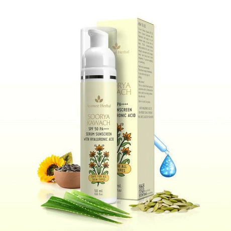 Avimee Herbal Soorya Kawach SPF 50 PA++++ De - Tan Sunscreen Lotion - Vamzn#