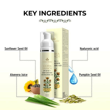 Avimee Herbal Soorya Kawach SPF 50 PA++++ De - Tan Sunscreen Lotion - Vamzn#