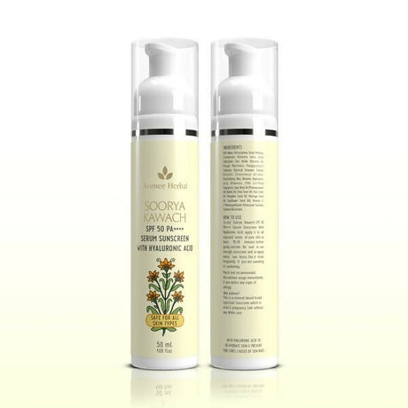 Avimee Herbal Soorya Kawach SPF 50 PA++++ De - Tan Sunscreen Lotion - Vamzn#