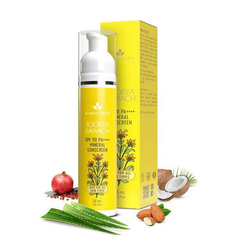 Avimee Herbal Soorya Kawach (Suncreen) SPF50 PA++++ For All Skin Types - Vamzn#