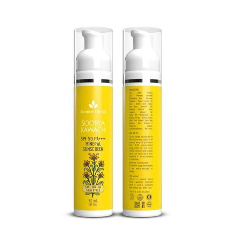 Avimee Herbal Soorya Kawach (Suncreen) SPF50 PA++++ For All Skin Types - Vamzn#