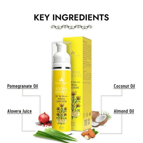 Avimee Herbal Soorya Kawach (Suncreen) SPF50 PA++++ For All Skin Types - Vamzn#