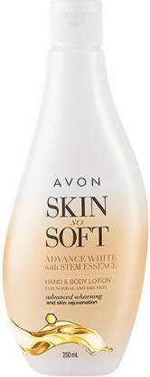 Avon Skin So Soft Advance White With Stem Essence Hand & Body Lotion - Vamzn#