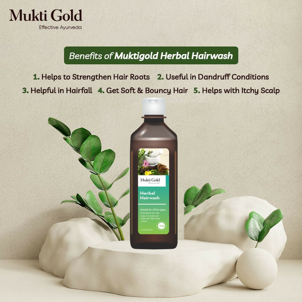 Axiom Mukti Gold Herbal Hair Wash - Vamzn#