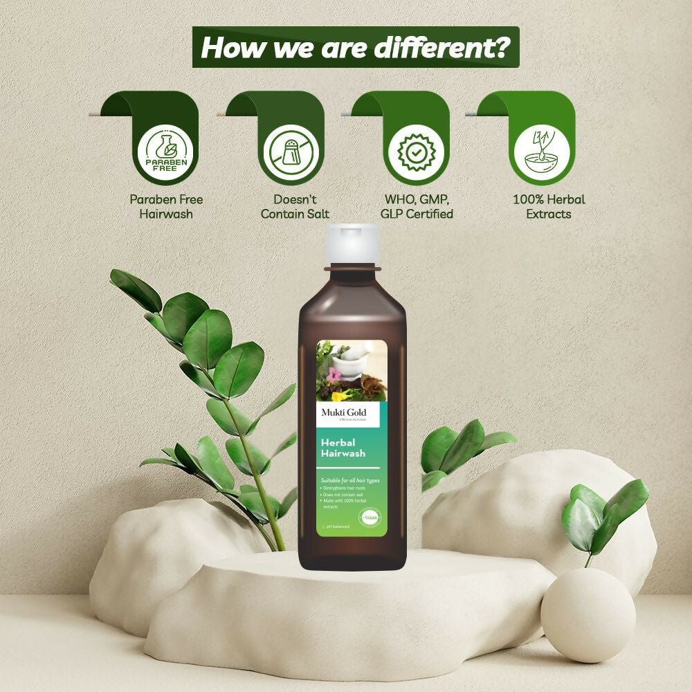 Axiom Mukti Gold Herbal Hair Wash - Vamzn#