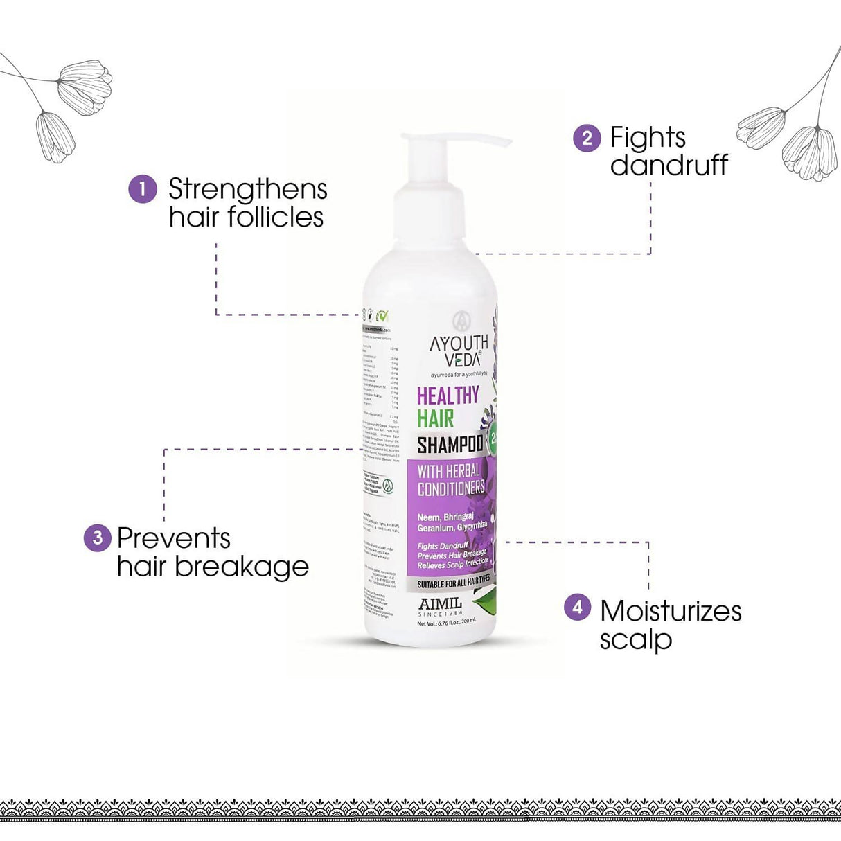 Ayouthveda Healthy Hair Shampoo - Vamzn#