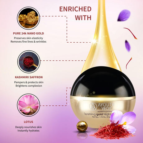 Ayouthveda Sparkling Gold Night Cream - Vamzn#