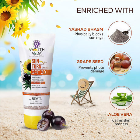 Ayouthveda Sunturn Cream With SPF 30 - Vamzn#