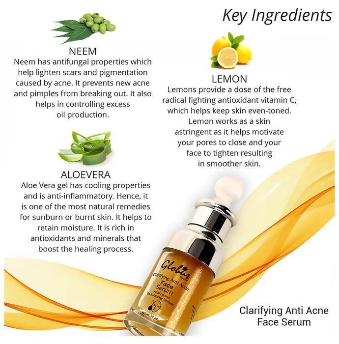 Globus Naturals Clarifying Anti Acne Face Serum
